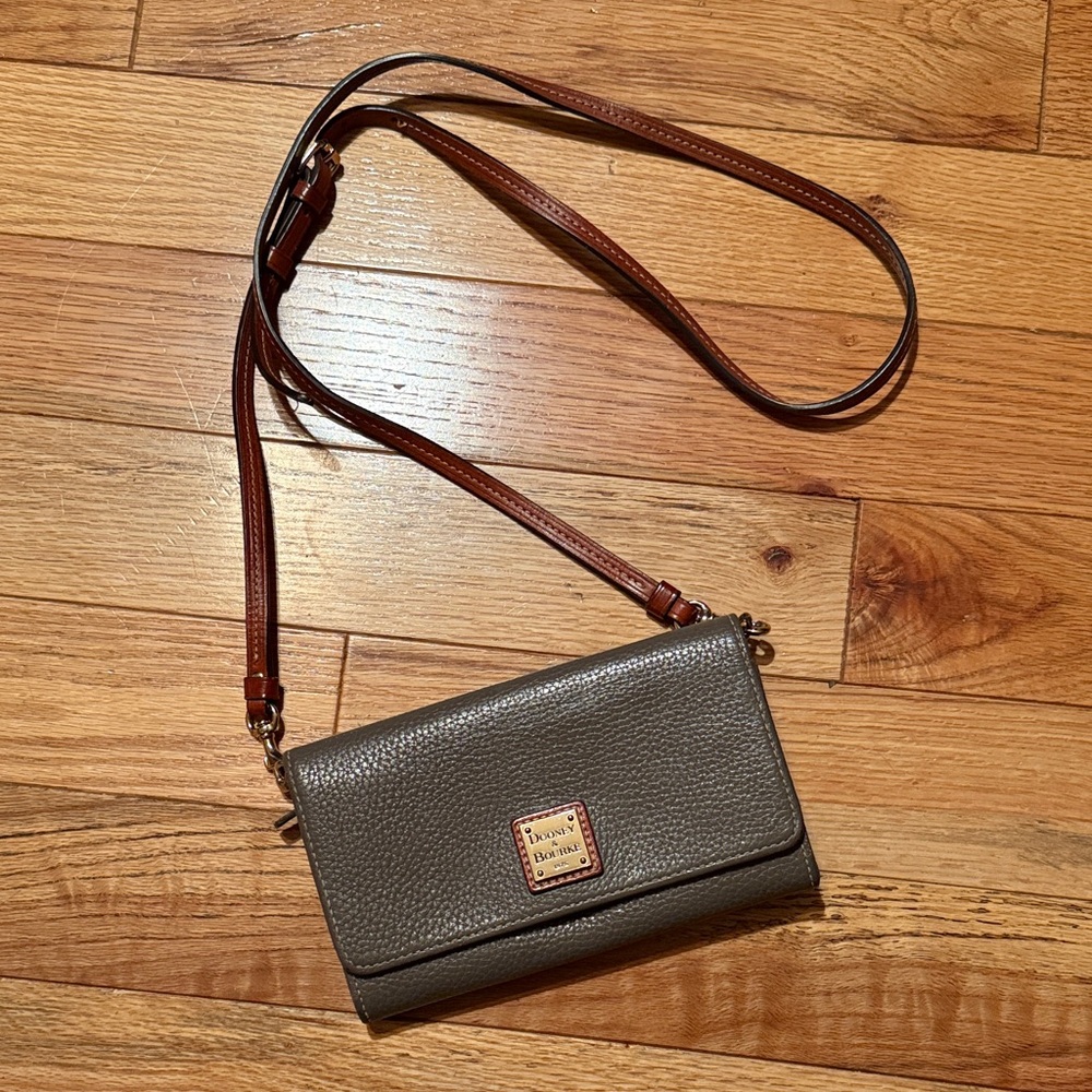 Dooney & Bourke Brown Leather Crossbody Bag